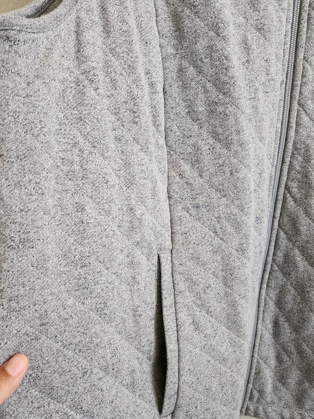 Gray Quilted Zip-Front Vest - Picture 4 of 8
